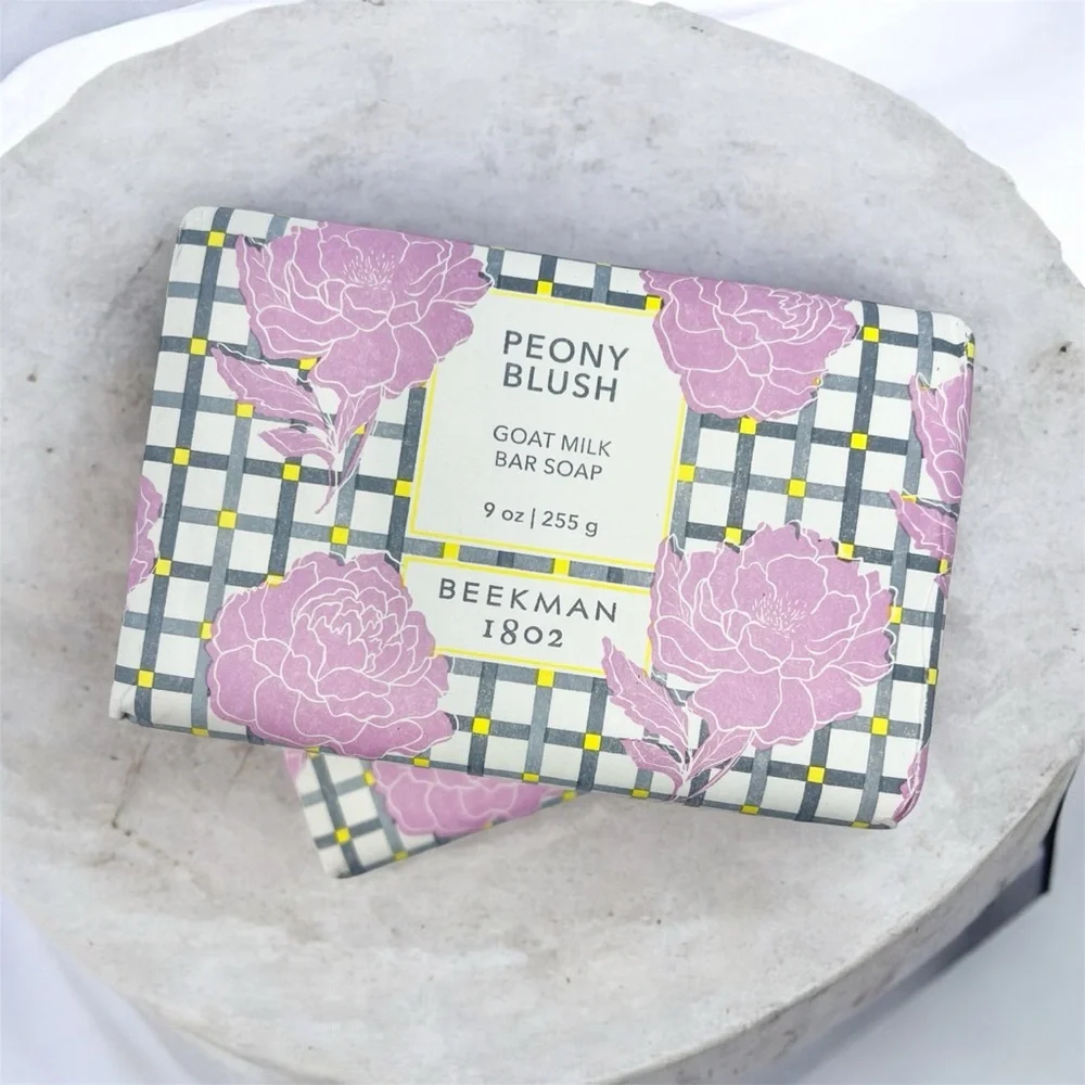 Beekman 1802 Peony Blush Goat Milk Bar Soap Supersized 9oz Set of 2 Cruelty Free